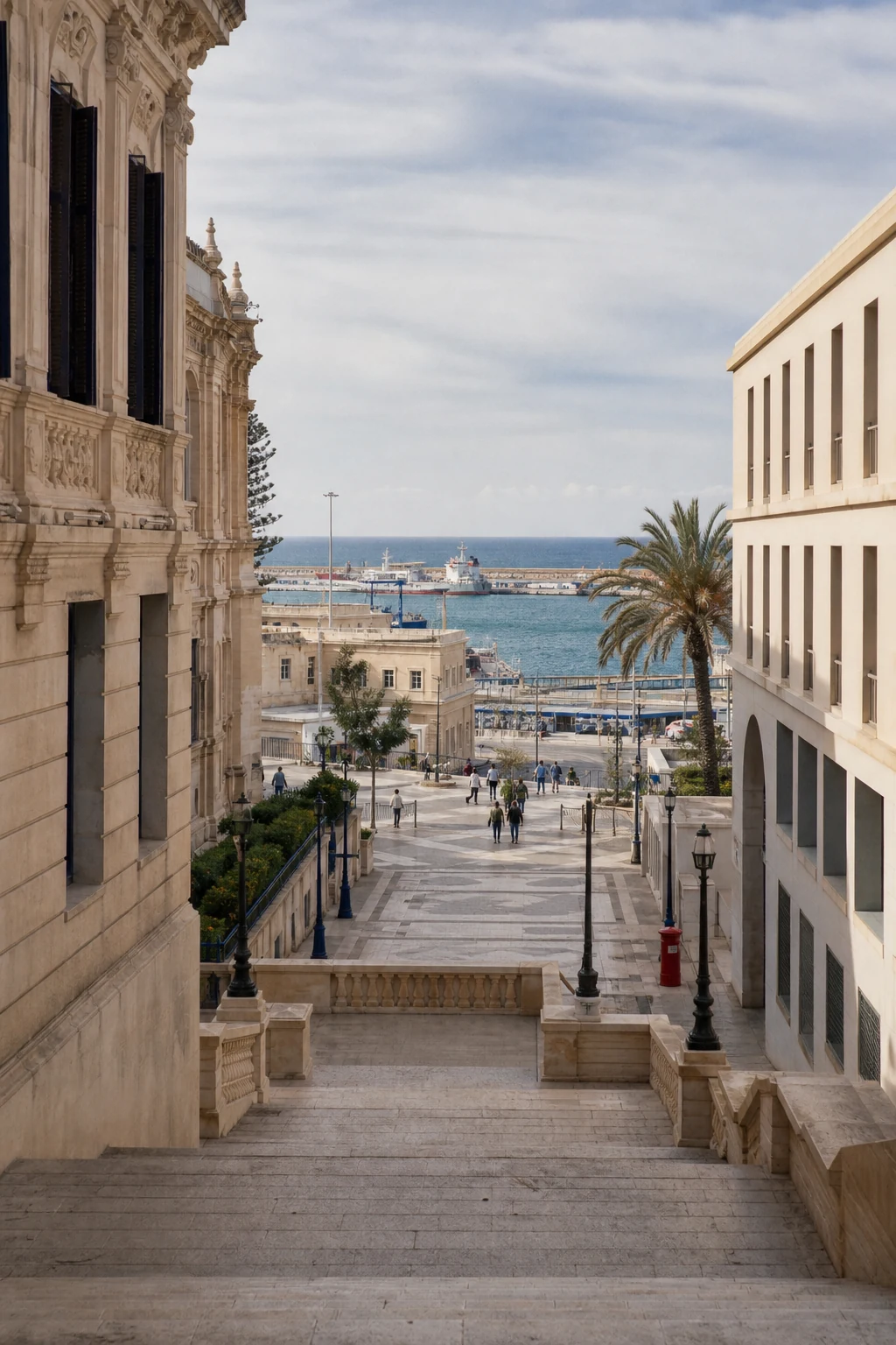 Arquitectura histórica y contemporánea de Melilla junto al puerto